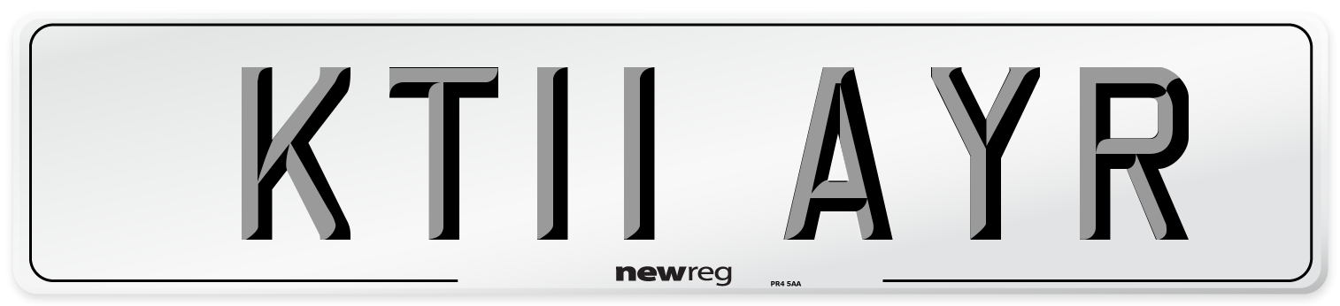 KT11 AYR Number Plate from New Reg